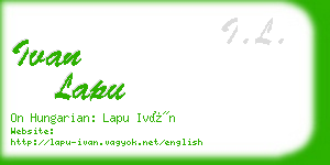 ivan lapu business card